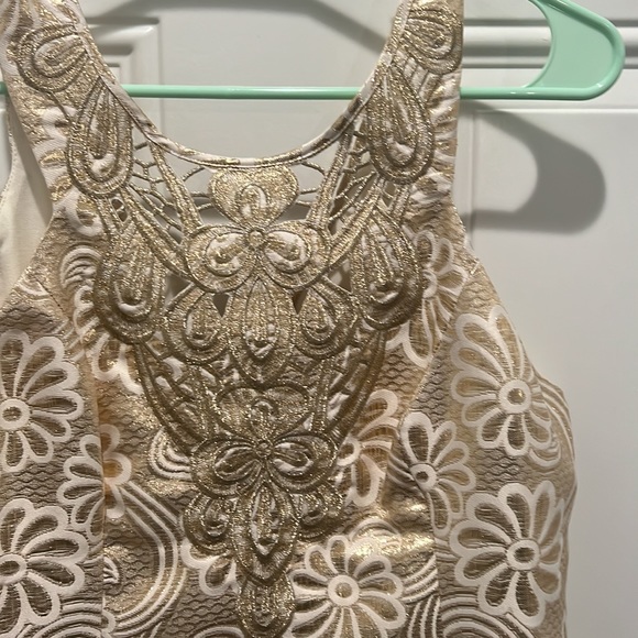 NWT! Lilly Pulitzer Metallic Jacquard Shift Dress-Size 8! - Picture 6 of 9